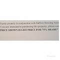This is what it stated on the house particulars regarding 75%