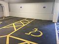 Excell Parking site in Bangor, floor and wall signs very clear
