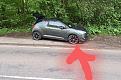 My car with flat tire